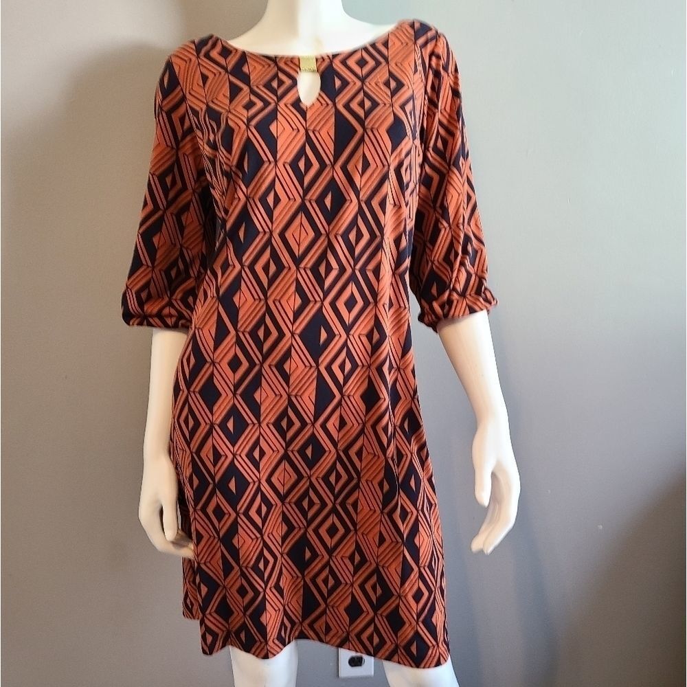 Fen Wright Manson Midi Shift Geometric Dress - image 3